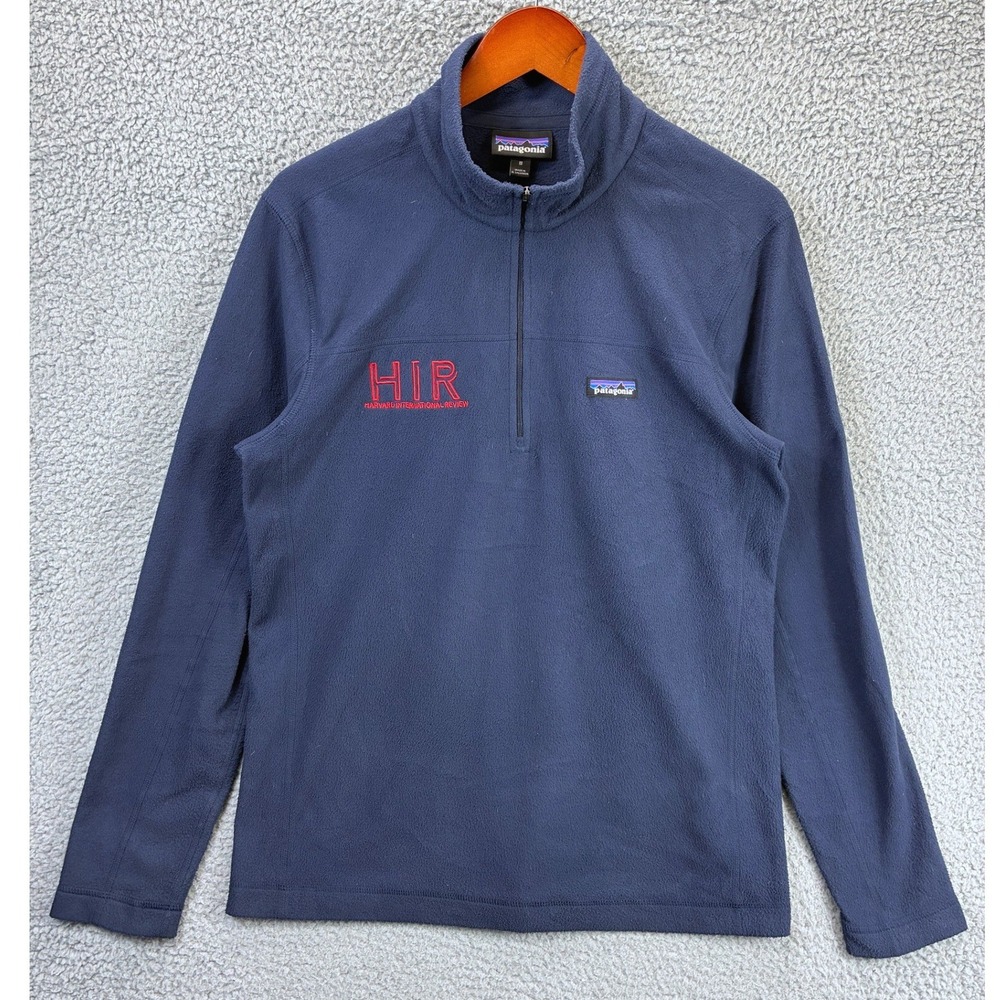 Patagonia 1/4 Zip Fleece Pullover Mens M Navy Blue Harvard Collegiate Gorpcore